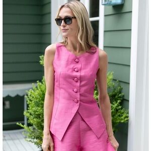 Julia Amory Tess Vest French Rose XS